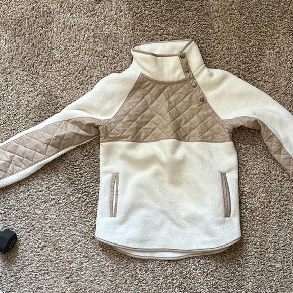 Abercrombie & Fitch White Fleece Pullover, S - Picture 2 of 6